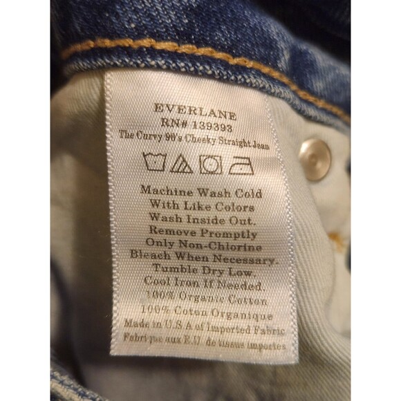 Everlane Curvy 90s Cheeky Straight 31 waist 26 inseam ankle jeans - Picture 3 of 5